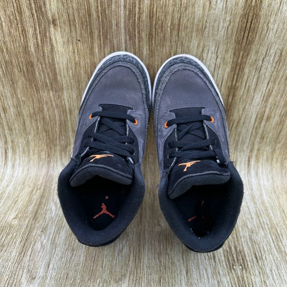 Nike Air Jordan 3 Retro Fear Pack Kid's Size 13.5C Grey Orange DM0966-080